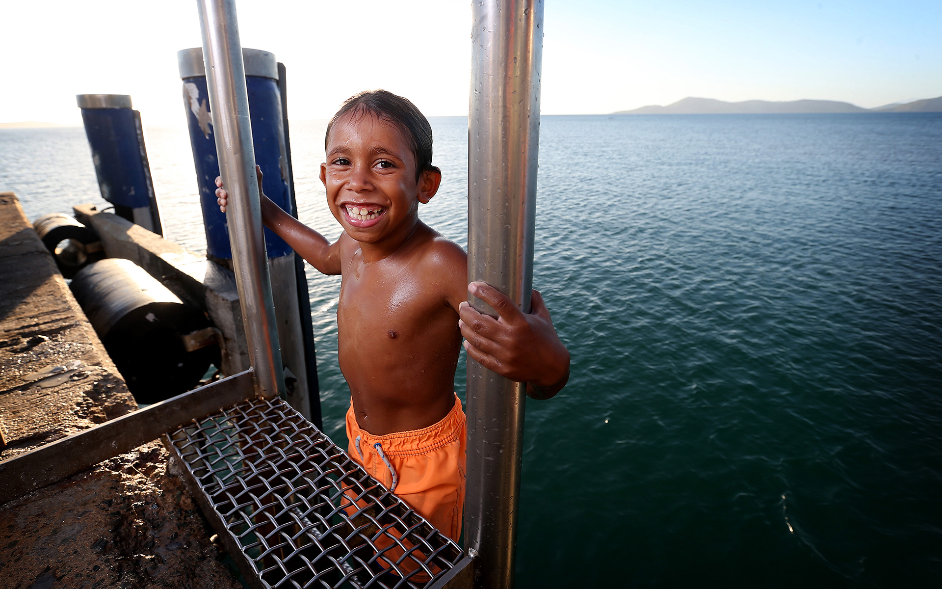 Lochlan Haines at Palm Island for The Courier-Mail